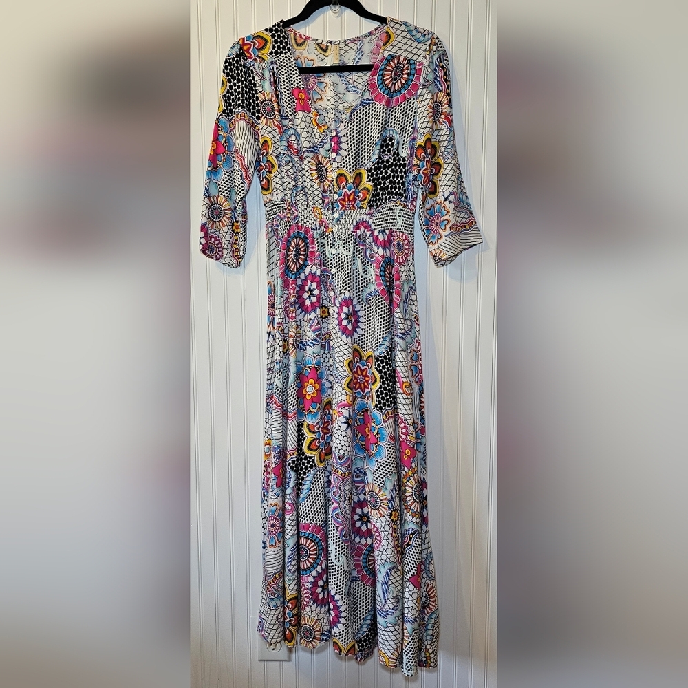 M. Nollby V-Neck Maxi‎ Dress EUC